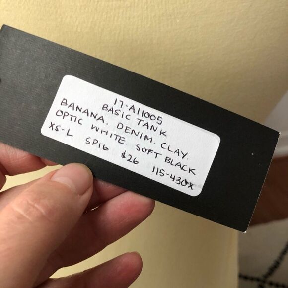 Tina Jo Banana Yellow Basic Tank NWT - Picture 5 of 7